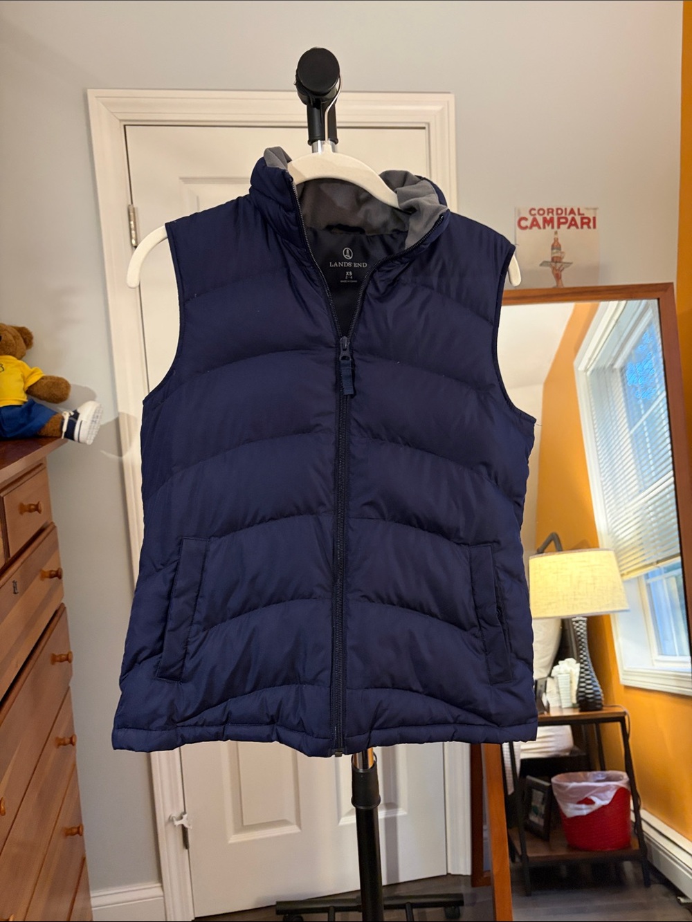 Lands' End Navy Down Puffer Vest